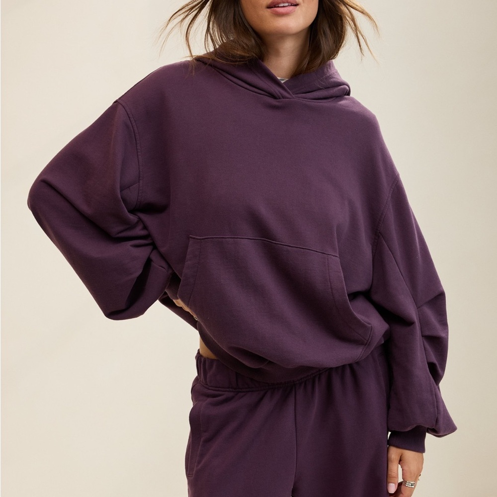 Aerie Jet Setter Hoodie in Cool Berry